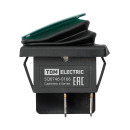Выключатель клавишный KCD4-201N/HS 250В AC/DC, 2P, 15А, (4с), ON-OFF, черный корпус, зеленая клавиша, LED, IP54 TDM SQ0746-0166 (SQ0746-0166) 