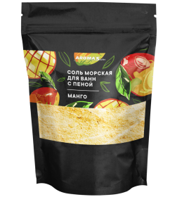 Соль морская для ванн Aroma Saules с пеной "Манго", 1200 гр