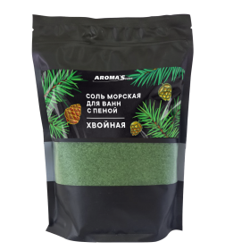 Соль морская для ванн Aroma Saules с пеной "Хвойная", 1200 гр
