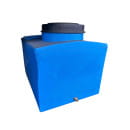 Емкость из полиэтилена прямоугольная синяя/белая200л (590х560х730мм) (КВ201) 