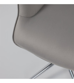 Кресло поворотное BELLA chrome, Seven 324, велюр/серый