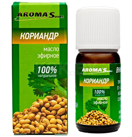 Масло эфирное натуральное Aroma Saules Aroma Saules Кориандр, 10 мл