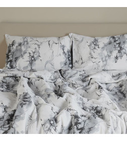 Комплект постельного белья LoveLife евро White marble 200*217см, 215*240см,50*70см-2 шт, микрофибра,100% п/э 10848588