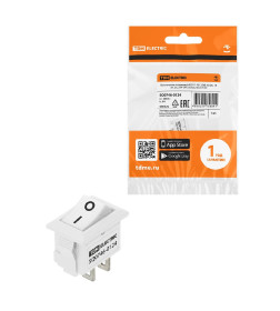 Выключатель клавишный KCD11-101 250В AC/DC, 1P, 3А, (2с), ON-OFF, белый, Micro TDM SQ0746-0124