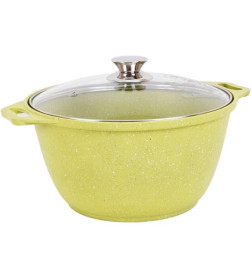 Кастрюля Kukmara (6л) к61tsl "Trendy style lime" (стекл. крышка)