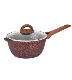 Ковш Kukmara (2,2л) кга0225а "Granit Ultra red" (со съемной ручкой, стекл.крышка)