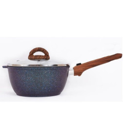 Ковш Kukmara (2,2л) кгг0225а "Granit Ultra blue" (со съемной ручкой, стекл.крышка)