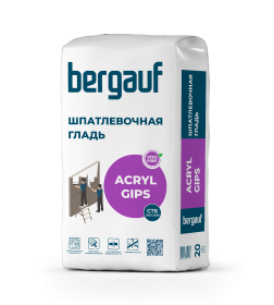 Шпатлевка гипсовая (старт+финиш) Bergauf Acryl Gips, 20кг