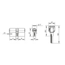 Цилиндровый механизм Punto MaxPro7000 60mm (25х10х25) SN никель (57591) 