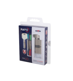 Цилиндровый механизм Punto MaxPro7000 70mm (30х10х30) SN никель с вертушкой