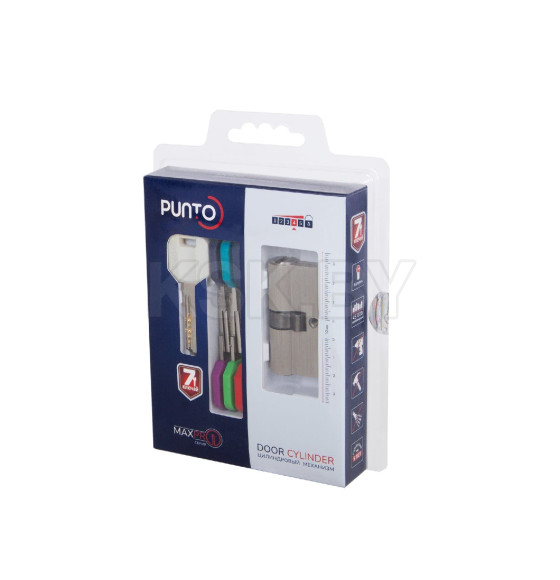 Цилиндровый механизм Punto MaxPro7000 70mm (30х10х30) SN никель  (57547) 