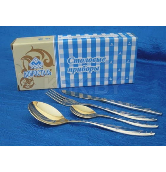 Набор столовых приборов Нытва (24пр.) "Лира" (М14) с частич. декор. покрытием (карт. кор.) (87697) 