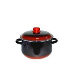 Кастрюля коническая СтальЭмаль "Кармен" (2,0л) 2с45я черныйс красн. подп.