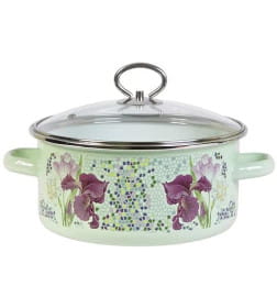 Кастрюля цилиндрическая СтальЭмаль "Мозаика" (2,0л) 8RB181S салат.