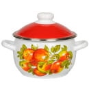 Кастрюля-шар СтальЭмаль "Яблочный сезон" (2,0л) 6RH161M белоснежный (53089) 