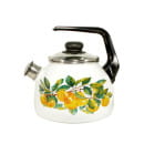 Чайник СтальЭмаль "Грушевый сад" (3,0л) 4с209я белоснежный со свистком (92595) 