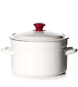 Кастрюля цил. (6,0л) 41804-182 без деколи белый