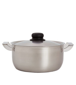 Кастрюля Amet (3,0л) 1С 815 "Дачная" (листовые ручки, метал. крышка)