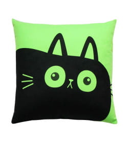 Подушка декоративная "Chubby" 35x35 см (салатовый, черный) MATEX MEOW 62-110