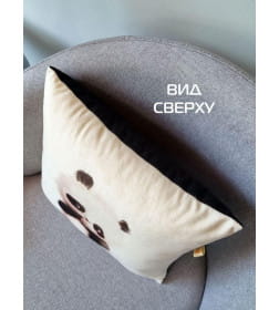 Подушка декоративная "Пандочка" 33x33 см (белый, черный) MATEX FLUFFY 61-618