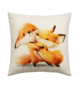 Подушка декоративная "Рыжики" 33x33 см (белый, оранжевый, лососевый) MATEX FLUFFY 61-687