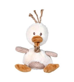 Игрушка "TRIXIE" для собак, "Утка", с пищалкой, 15 см, плюш, ткань, веревка