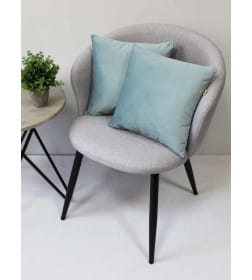 Подушка декоративная 35x35 см серо-голубой (комплект 2 шт.) MATEX ARIA PREMIUM VELOURS 65-593