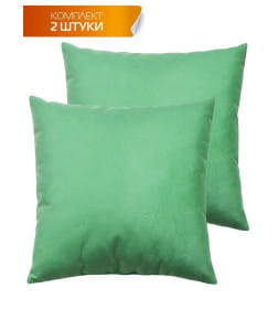 Подушка декоративная 35x35 см салатовый (комплект 2 шт.) MATEX ARIA PREMIUM VELOURS 65-548
