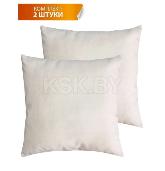 Подушка декоративная 35x35 см молочный (комплект 2 шт.) MATEX ARIA PREMIUM VELOURS 65-494 (65-494) 