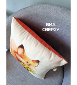 Подушка декоративная "Рыжик букет" 33x33 см (белый, желтый, лососевый) MATEX FLUFFY 61-625