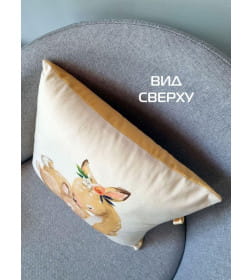 Подушка декоративная "Бэмби" 33x33 см (белый, горчичный) MATEX FLUFFY 61-601