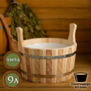 Шайка 9 л с пластмассовой вставкой ШП9-РУ Русские узоры (ШП9-РУ) 