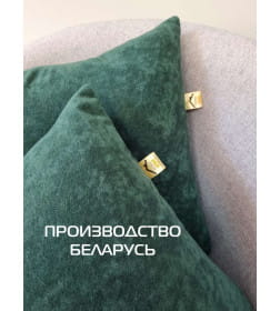 Подушка декоративная 35x35 см темно-зеленый (комплект 2 шт.) MATEX VELOURS 64-817