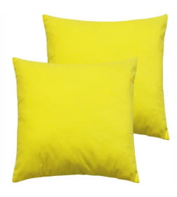 Подушка декоративная 35x35 см желтый (комплект 2 шт.) MATEX VELOURS 57-161
