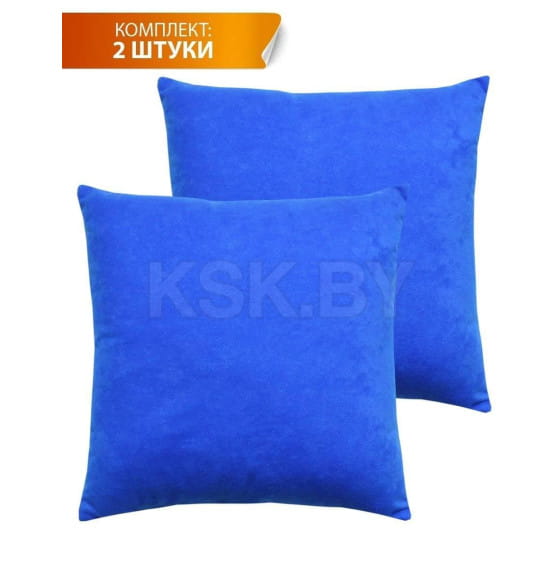 Подушка декоративная 35x35 см синий (комплект 2 шт.) MATEX VELOURS 49-838 (49-838) 