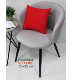 Подушка декоративная 35x35 см (ярко-красный) MATEX VELOURS 30-690
