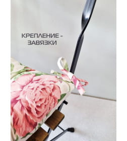 Подушка для сиденья "Крупные розы" 42x42 см (золотой, светло-серый) MATEX HOMELY 16-175