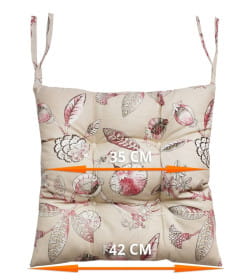 Подушка для сиденья 42x42 см (молочный, терракотовый) MATEX HOMELY 06-831