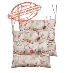 Подушка для сиденья 42x42 см (молочный, терракотовый) MATEX HOMELY 06-831