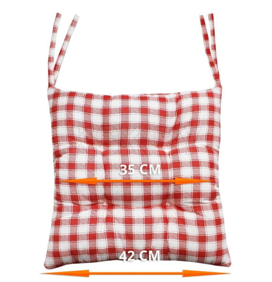 Подушка для сиденья 42x42 см (красный, белый) MATEX HOMELY 29-755 (29-755) 