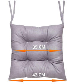 Подушка для сиденья "Вязание" 42x42 см (светло-серый) MATEX HOMELY 31-550