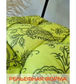 Подушка для сиденья "Зеленые цветы" 40x40 см (фисташковый,зеленый) MATEX PRINTED 43-911