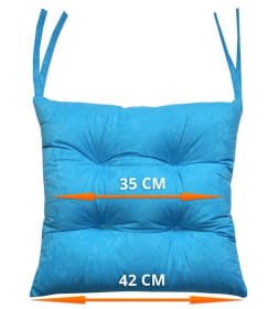 Подушка для сиденья 42x42 см (светло-голубой) MATEX VELOURS 34-308