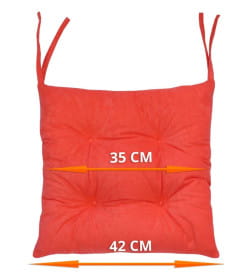 Подушка для сиденья 42x42 см (лососевый) MATEX VELOURS 43-140