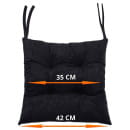 Подушка для сиденья 42x42 см (черный) MATEX VELOURS 30-607 (30-607) 