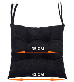 Подушка для сиденья 42x42 см (черный) MATEX VELOURS 30-607