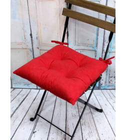 Подушка для сиденья 42x42 см (ярко-красный) MATEX VELOURS 34-254