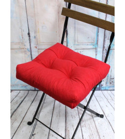 Подушка для сиденья 40x40 см (ярко-красный) MATEX VELOURS 49-470