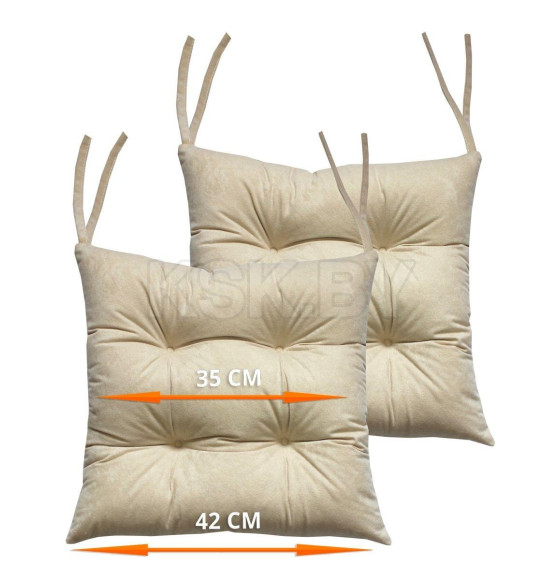 Подушка для сиденья 42x42 см молочный (комплект 2 шт.) MATEX VELOURS 47-391 (47-391) 