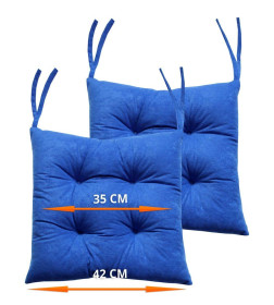 Подушка для сиденья 42x42 см синий (комплект 2 шт.) MATEX VELOURS 47-285